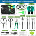 hot sale 24 PCS Bonsai Tree Kit Tools Bonsai Tool Set Bonsai Starter Trimming Care Kit